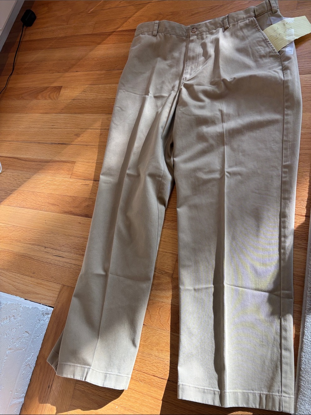 L.L. Bean Men's Straight Leg Chinos in Light Khaki